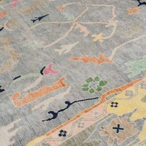 Oushak rugs, Oushak rug 9x12, Oushak rug 8x10, Turkish rug, Gray Oushak rug - Picture 1 of 3