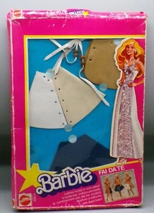 KIT de atuendo vintage de Barbie Fai Da Te de Mattel Italia de la década de 1980 hágalo usted mismo ¡En caja original! - Imagen 1 de 11
