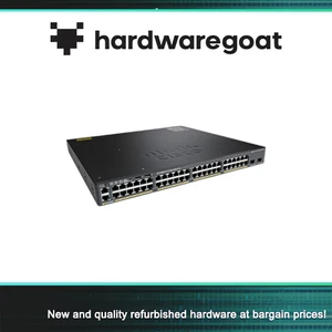 WS-C2960X-48LPS-L - CATALYST 2960-X 48 GIGE POE 370W, 4 X 1G SFP, LAN BASE.0 - Afbeelding 1 van 1