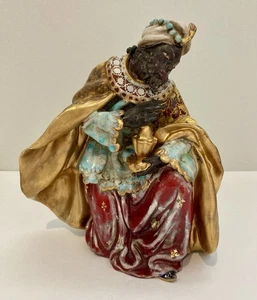 Statuina Presepe Eugenio Pattarino Saggio Magi firmata 7" - COSÌ COM'È - Foto 1 di 13