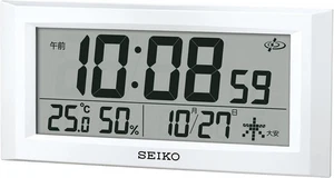 Seiko clocks and digital calendar temperature GP502W White Pearl New Japan - Picture 1 of 6