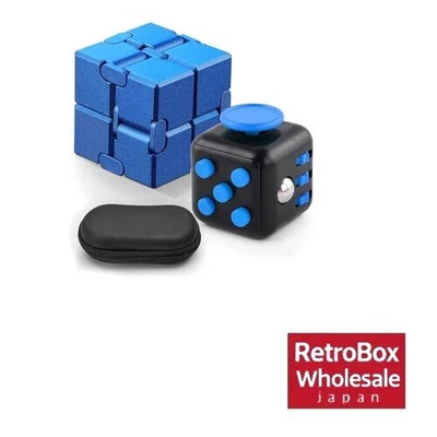 SALUDABLE Fidget Cube Infinity Cube Infinite Stress Relief Toy Set Blu - Immagine 1 di 2