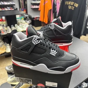 Air Jordan 4 Retro "BRED REIMAGINED" 2024 - Größe 12 ohne Kartondeckel Brandneu - Bild 1 von 12