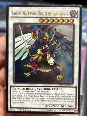 Yu-Gi-Oh! Assault Blackwing - Raikiri the Rain Shower DOCS-EN047 Ultimate 1st - Image 1 of 4