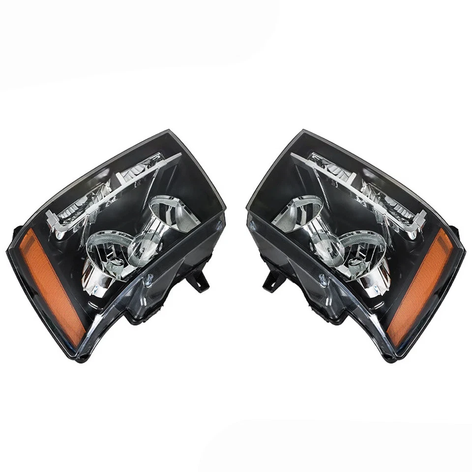 Headlights Black Housing Clear Lens Pair Fit for Chevy Suburban 1500/2500 07-14 Foto 1 de 4