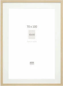Deknudt S66KH1 Bilderrahmen Eichenfarbe mit Passepartout 70x100 cm - Bild 1 von 6