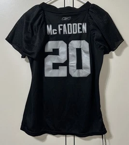 Reebok Oakland Raiders Darren McFadden Jersey #20 Womens Sewn Bling Black S/M - Picture 1 of 15