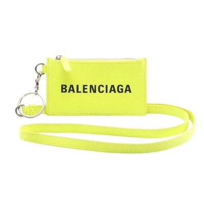 Cartera monedero de cuero Balenciaga para hombre verde talla única Foto 1 de 4