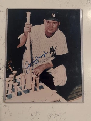 Foto 8x10 firmada por Johnny Mize. Yankees Salón de la fama. *Leer descripción*.  Foto 1 de 2