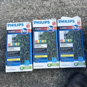 PHILIPS 50 D6 Christmas Lights Multi CLASSICGLOW  Globe. Indoor/Outdoor LED FS - Picture 1 of 3