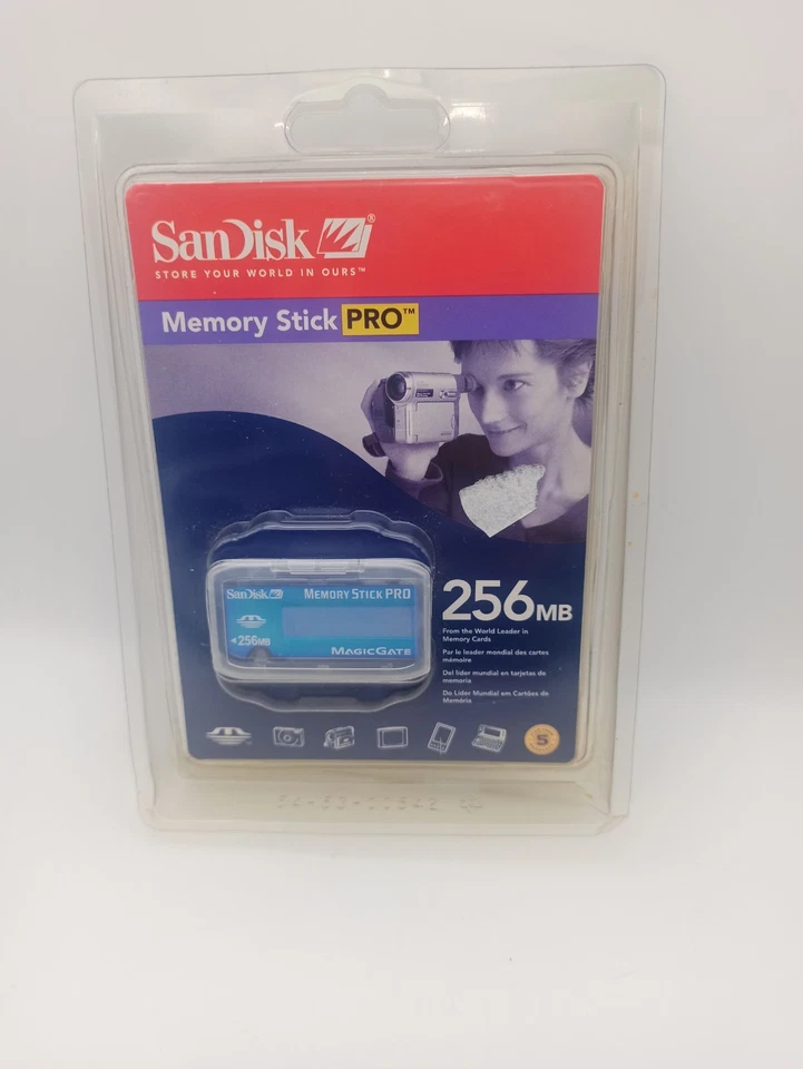 GENUINE SANDISK MagicGate 256mb MEMORY STICK PRO (older Sony digital cameras) - Image 1 of 4