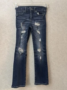 BKE Conner Straight Size 8 Boys Jeans Buckle Brand Adjustable Waist Blue Denim - Picture 1 of 7