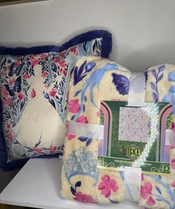 Wicked For Good Glinda Schmetterlingsdecke (60x70) & Dekokissen (22x22) Neu mit Etikett - Bild 1 von 8