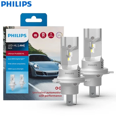 Philips H4 LED Ultinon Pro9200 5800K Car Headlight Bulb High/Low Beam 11342U92X2 - Image 1 of 4