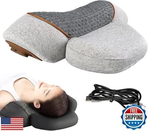 Triple Therapy Neck Pillow, Massage Neck Hump, Traction Massager with Heat, 3 - Picture 1 of 5