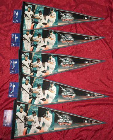 Lot Of 5 Florida Marlins 2003 World Series Champs Pennant Beckett Lowell Cabrera Cover
