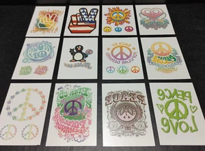 12x Vending Machine Temporary Tattoos PEACE OUT Complete Set Peace & Love - Picture 1 of 6
