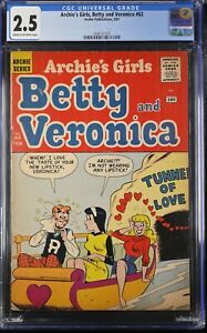 Archie's Girls Betty and Veronica #62 CGC 2.5 Dan DeCarlo Tunnel of Love Cover
