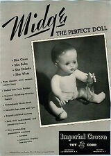 1948 PAPER AD Imperial Crown Toy Corp Midge The Perfect Doll Hedstrom Bicycle