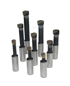 RDG CARBIDE BORING BAR SET 10MM SHANK 9PC SET BORING HEAD BORING TOOLS MILLING - Picture 1 of 3