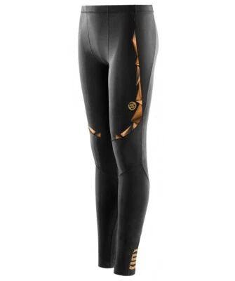 SKINS A400 YOUTH COMPRESSION LONG TIGHTS (BLACK/GOLD) | GREAT BARGAIN - Image 1 of 4