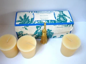 SEDA FRANCE Hyacinth Classic Toile Votive Candles Boxed SET of 3 Candles - Picture 1 of 9