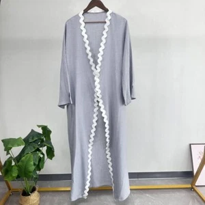 Vintage Abaya Women Open Abaya Cardigan Islamic Long Robes Kimono Ramadan Gown - Picture 1 of 13