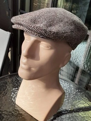 Gorra plana de espiga marrón para hombre talla grande usada en excelente estado Foto 1 de 4