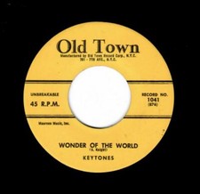 RARE NYC DOOWOP-KEYTONES-WONDER OF THE WORLD/A FOOL IN LOVE-OLD TOWN 1041