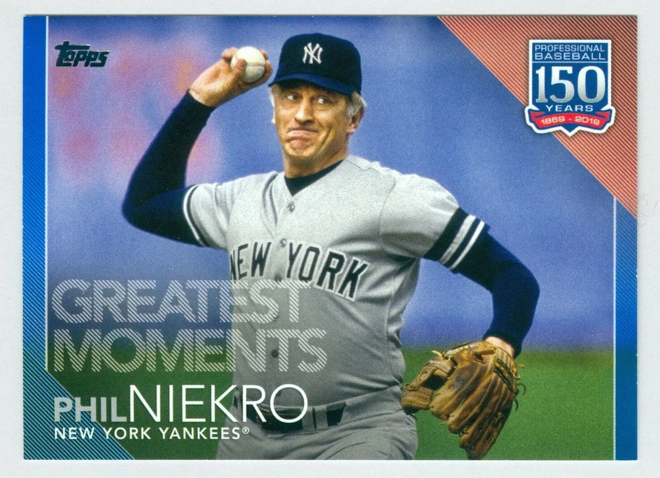 2019 Topps Update Greatest Moments Blue Parallel 150-72 Phil Niekro Yankees - Image 1 of 1