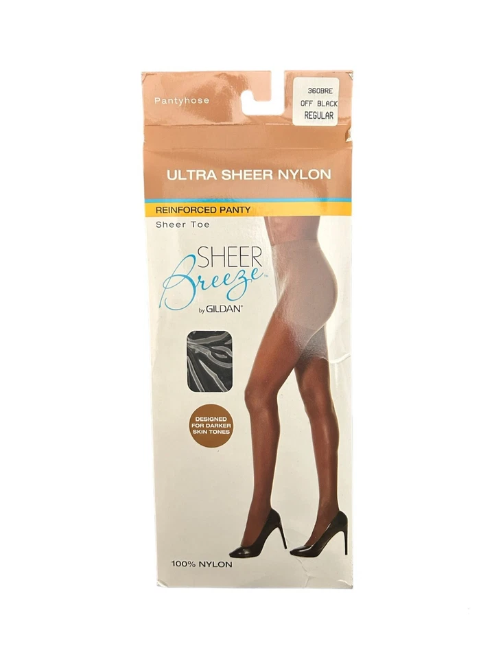 Pantimedias reforzadas de nailon ultra transparentes Sheer Breeze de Gildan para mujer Foto 1 de 1