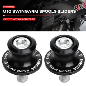 M10 Swingarm Spools Sliders For CFMOTO 250NK 300NK 450NK 450MT 650GT 800MT 22-25 - Picture 1 of 24