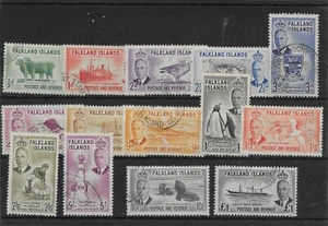 FALKLAND ISLANDS SG172/85 1952 DEFINITIVE SET USED - Picture 1 of 1