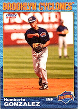 2003 Choice Brooklyn Cyclones Minor League Baseball #15 Humberto Gonzalez