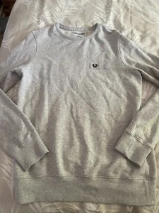 True Religion Jumper Men’s Medium Grey Pullover Sweatshirt - Picture 1 of 6