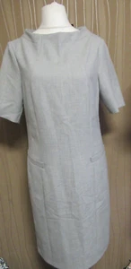 MAX & CO Damen Kleid Etuikleid grau Gr. 42 Kurzarm klassisch Rücken zum Binden - Bild 1 von 4