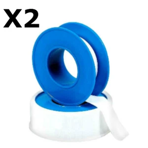 9.65PTFE Film Tape 25mm x 12mtrs White Plumbers Joint Thread Teflon Tape - 2 OFF - Imagen 1 de 4
