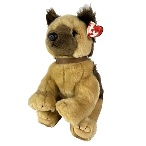 Ty Classic Schultzie The German Shepherd Plush Dog w/ Collar & Tag 12" Tall - Picture 1 of 8