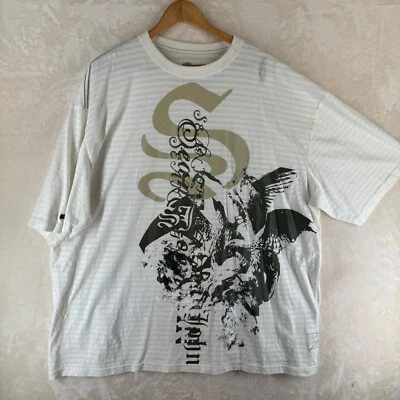 Camiseta Sean John Para Hombre Talla 3XB Grande Blanca Sólida Gráfica Cuello Redondo Foto 1 de 4