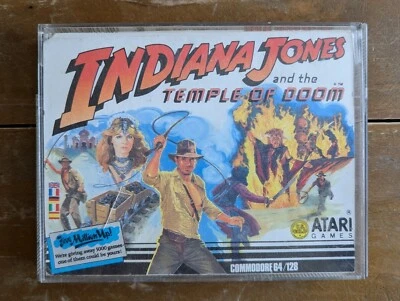 Indiana Jones And The Temple Of Doom Vintage Commodore 64 Cassette Tape Game - Image 1 of 4