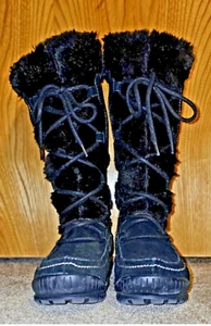 Baretraps DORY suede waterproof fur lined winter boots, black, 7.5 - Picture 1 of 11