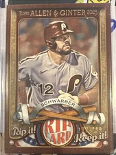 2023 Topps Allen & Ginter Kyle Schwarber Rip Card #177/199 Unripped