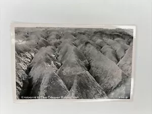Postal Erosiones en la cuenca de cobre Tennessee Copperhill TN RPPC Foto real - Imagen 1 de 4
