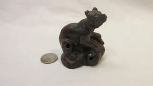 ANTIQUE ALUMINUM BEAR FIGURINE - Picture 1 of 2