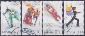 LATVIA 1994, Olympic winter games, full set of used stamps - Picture 1 of 1