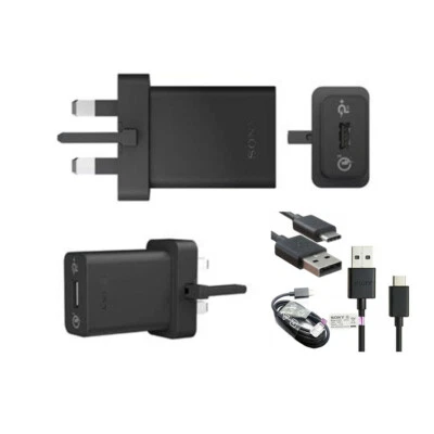 Cargador Oficial Sony 12W UCH12 Qualcomm Quick Reino Unido Enchufe de Red UCB20 USB C Cable Foto 1 de 4