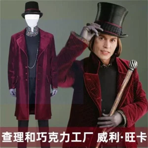 Charlie und die Schokoladenfabrik Willy Wonka Cosplay Kostüm Outfits Halloween - Bild 1 von 26