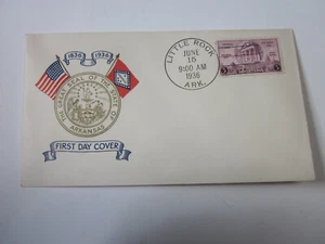 US COVER 1936 ARKANSAS STATEHOOD FDC SCOTT 782 RARE PLIMPTON STATE SEAL CACHET - Picture 1 of 3