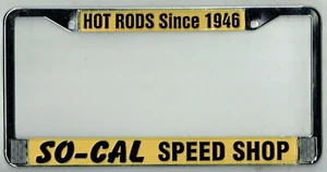 RARO telaio targa concessionario So-Cal Speed Shop vintage Hot Rod Rat California - Foto 1 di 1
