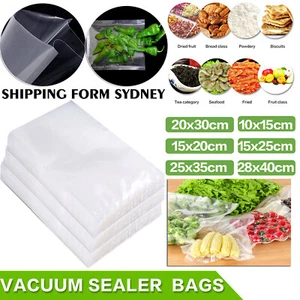 200/100 X Vacuum Sealer Bags Precut Food Storage Saver Heat Seal Cryovac 6 Size - Picture 1 of 13